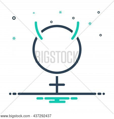 Mix Icon For Mercury Retrograde Astrology Astronomy Planet Caduceus Devil Horoscope