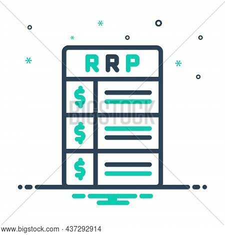 Mix Icon For Rrp Paper List Concept Method Recommended-retail-price