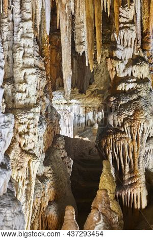 Campanet Caves In Mallorca. Geological And Mineral. Balearic Islands. Spain