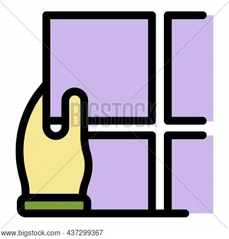 Tiler Working Icon. Outline Tiler Working Vector Icon Color Flat Isolated