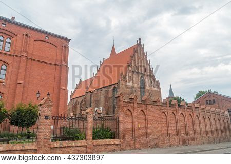 Historical Part Of Chelmno City Made Of Red Brick.