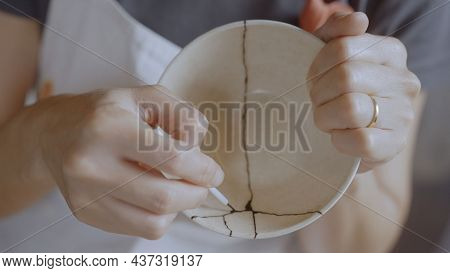 Kintsugi Cover Design. Luxury Marble Texture. Crack And Broken Ground Pattern For Wall Arts, Home De