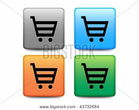 Set di pulsanti dello shopping