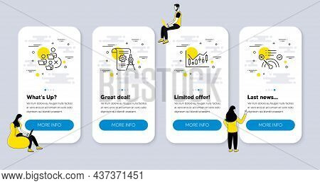 Vector Set Of Business Icons Related To Financial Diagram, Divider Document And Remove Team Icons. U