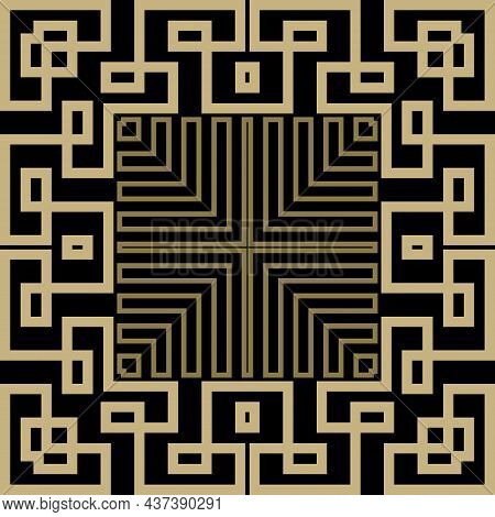 Greek Plaid Tartan Seamless Pattern. Vector Geometric Background. Tribal Ethnic Repeat Backdrop. Mod