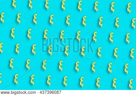 Xi Sign. Xi Letter, Greek Alphabet Symbol, Turquoise Blue Minimalist Background