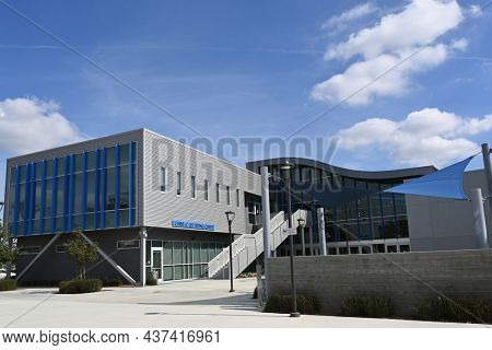 TUSTIN, CALIFORNIA - 24 OCT 2021: Chris LC Lee Testing Center at Advanced Technology and Education Park (ATEP) Irvine Valley Colleges School of Integrated Design, Engineering and Automation (IDEA)