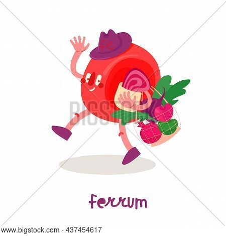 Ferrum. Cartoon Character In A Trendy Style.