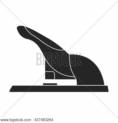 Stapler Vector Black Icon. Vector Illustration Staple Of Puncher On White Background. Isolated Black