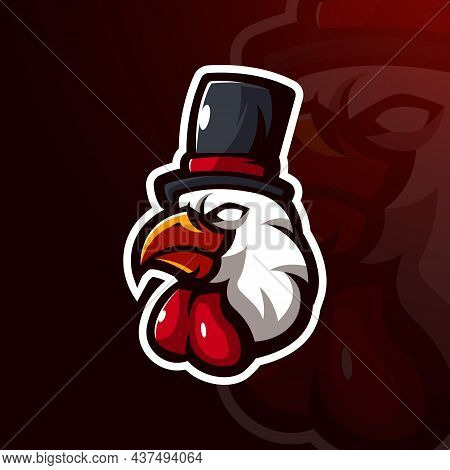 Magic Chicken Illustration Design For Team Logo Gaming And Sport