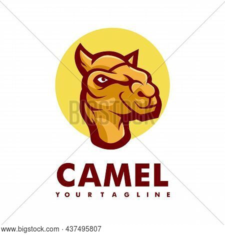 Camel Athletic Club Vector Logo Concept Isolated On White Background