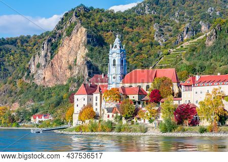 Durnstein Town In Wachau Valley In Autumn, Austria