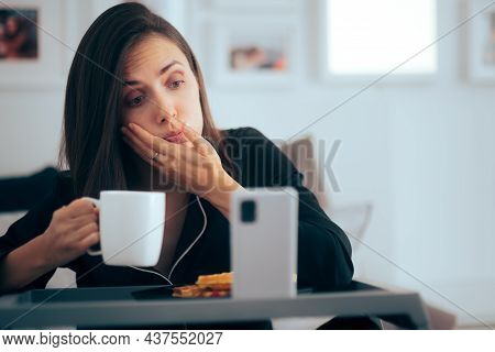 Woman Suffering A Toothache After Drinking A Hot Beverage