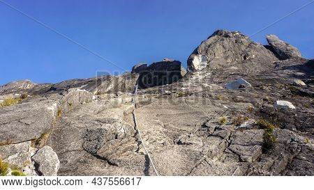 Mount Kinabalu Climb Via Timpohon Trail At Sabah Borneo,malaysia. There Are 2 Trails To The Summit, 
