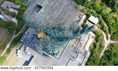 Aerial View Of The Wings From The Largest Hindu Statue Located In Bali Garuda Wisnu Kencana