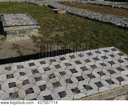 Kiev. Ukraine. October 8, 2021. Kiev. Ukraine. October 8, 2021. Fragments Of The Ancient Floor Mosai