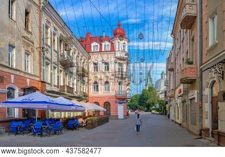 Streets Of The Historic City Center Of Ternopil, Ukraine