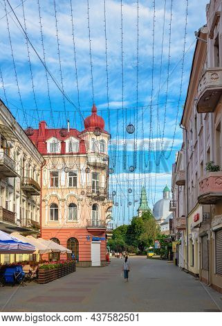 Streets Of The Historic City Center Of Ternopil, Ukraine