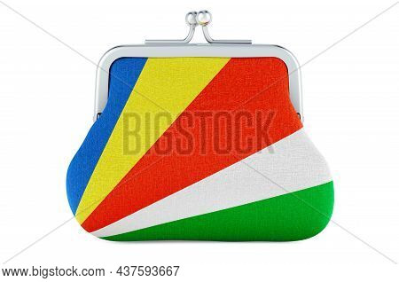 Coin Purse With Seychelloise Flag. Budget, Investment Or Financial, Banking Concept In Seychelles. 3