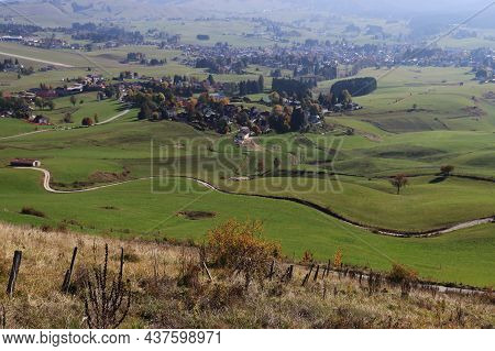 View Of The Asiago Plateau, Veneto, Italy. High Quality Photo