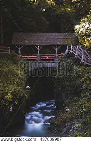 Long Exposure Shot From A Bridge Over A River