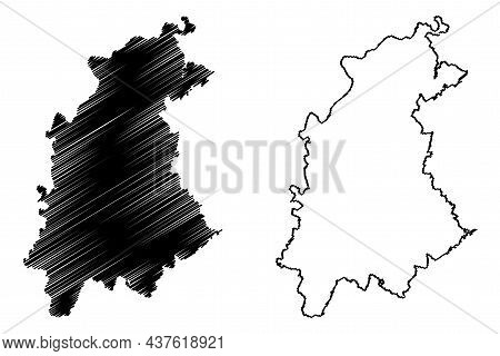 Panna District (madhya Pradesh State, Sagar Division, Republic Of India) Map Vector Illustration, Sc