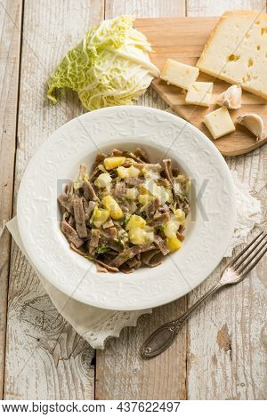 Pizzoccheri pasta traditional italian recipe