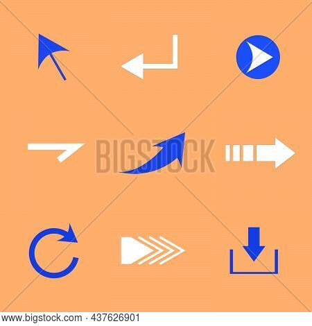 Arrow Icons Of Various Shapes Vector Image Illustration