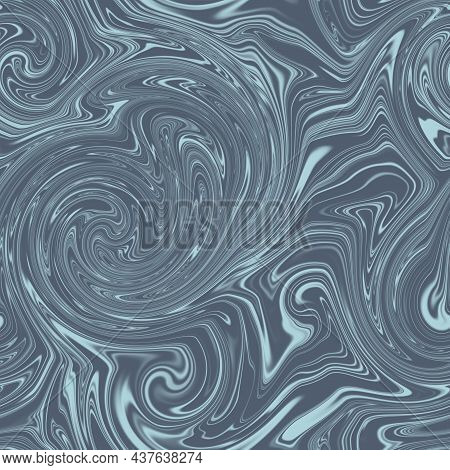 Seamless Twirly Swirly Abstract Liquid Marble Surface Pattern Design For Print
