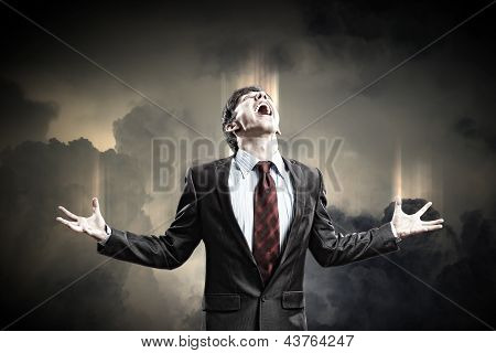 businessman in anger