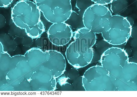 Beautiful Design Light Blue A Lot Biological Cells Computer Graphics Texture Illustration