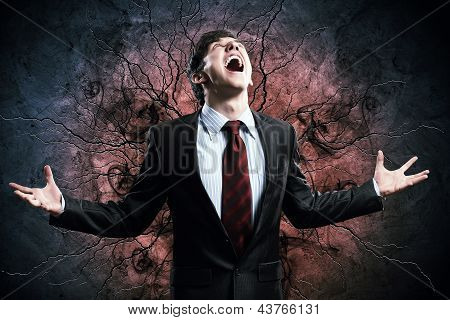 businessman in anger