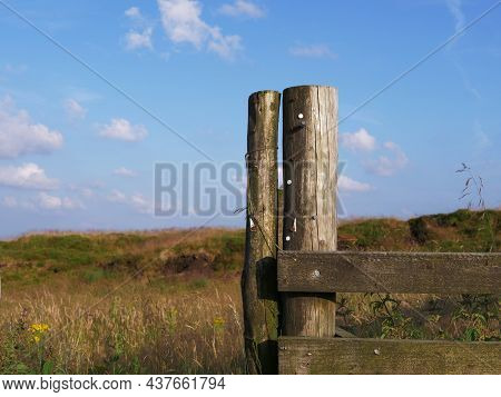 Rustic Gate In Yorkshire Peak District Countryside