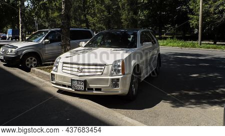 Ust-kamenogorsk, Kz - August 3, 2021. American Car Cadillac Cts Wagon. Executive Car.