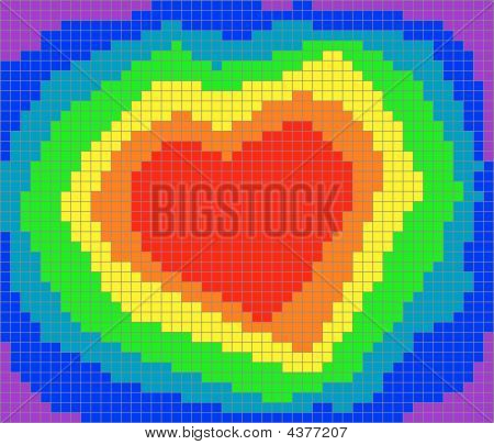 Valentine srdce Rainbow