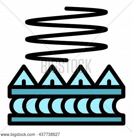 Soundproofing Icon. Outline Soundproofing Vector Icon Color Flat Isolated