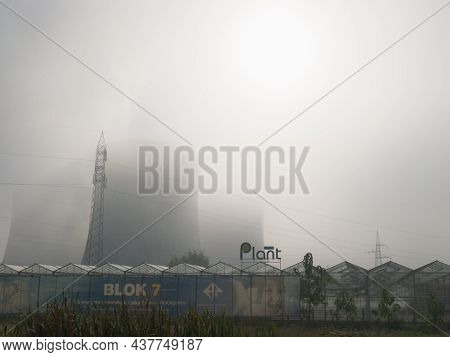 Tuzla, Bosnia And Herzegovina - October 19, 2020: Tuzla Thermal Power Plant Is A Coal-fired Thermal 