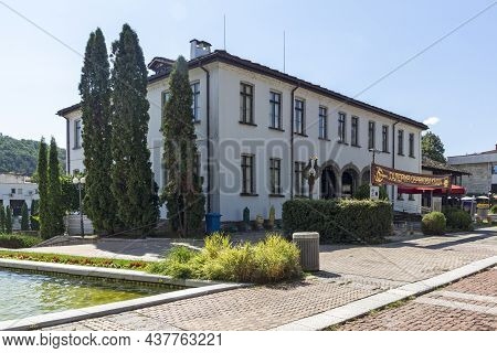 Troyan, Bulgaria - August 31, 2021: Panoramic View Of Center Of Town Of Troyan, Lovech Region, Bulga
