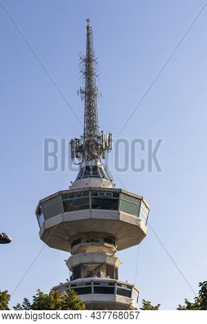 Thessaloniki, Greece - September 22, 2019: Ote Tower  In City Of Thessaloniki, Central Macedonia, Gr