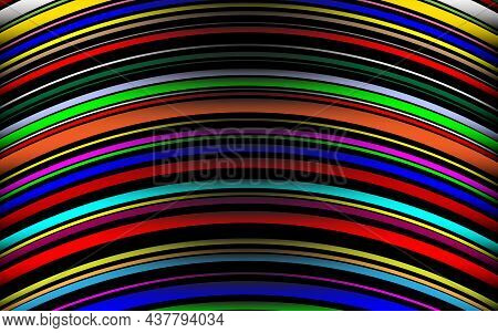Multicolr Arc Background With A Blaxk Background