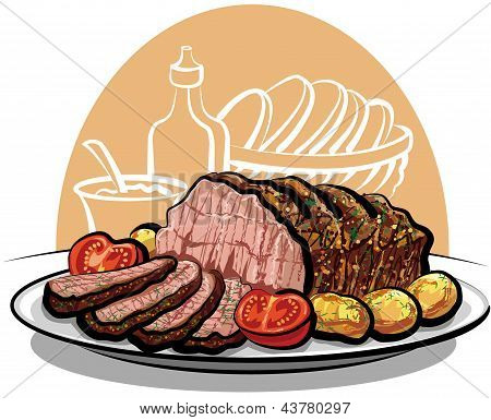 Roast Beef And Potatoes