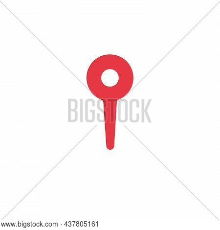Map Pointer Icon, Map Navigation Elegant Pin. Stock Vector Illustration Isolated On White Background
