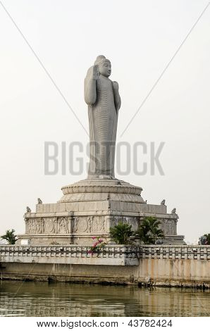 Buddha Statue, Hussain Sagar, Indien