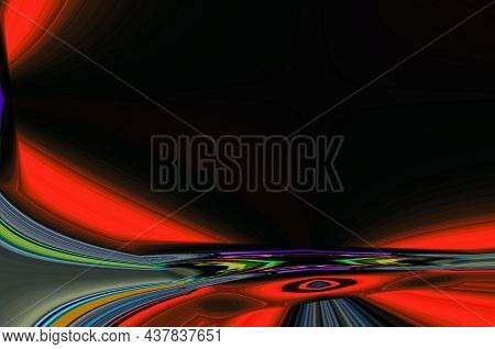 Colorful Reflections Of Lights On A Black Background
