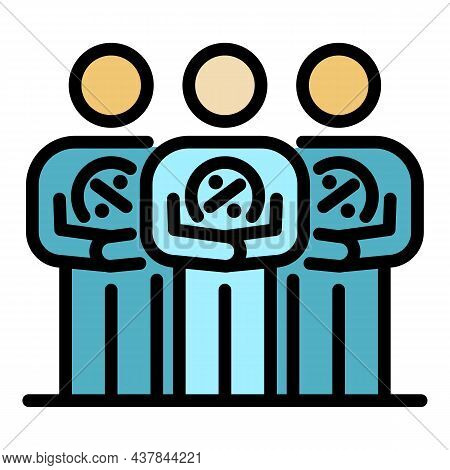 Tax Inspector Audit Icon. Outline Tax Inspector Audit Vector Icon Color Flat Isolated