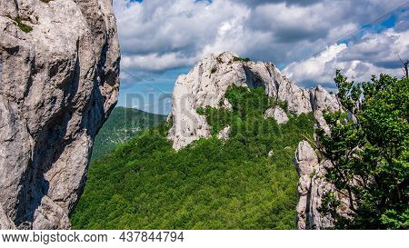 Panorama Of Rock Nature Monument Dabarski Kuk, Velebit Nature Park, Croatia.