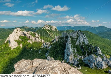 Panorama Of Rock Nature Monument Dabarski Kuk, Velebit Nature Park, Croatia.