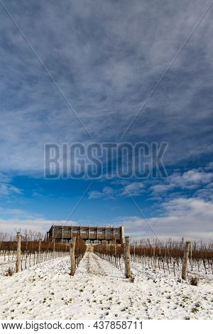 Winter landscape near Popice, Southern Moravia, Czech Republic
