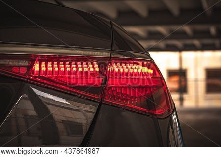 The New Rear Led Lights From A Luxury Sedan