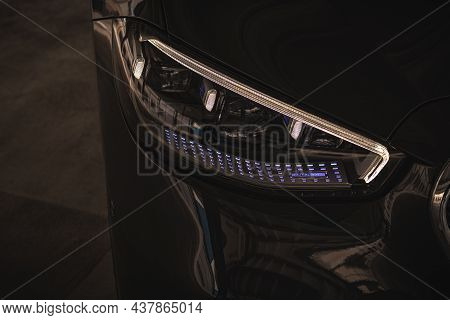 The New Led Front Lights From A Luxury Sedan